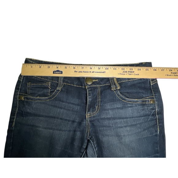 Jolt Womens Juniors Jeans Size 7 Dark Blue Stretch Denim 31x29.75 - Picture 7 of 11